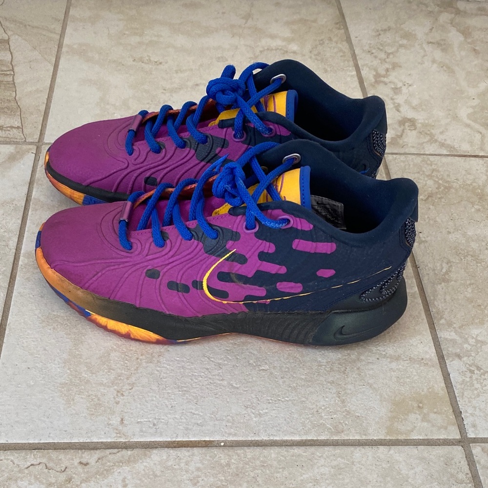 Nike Multicolor Athletic Shoes with Yellow Swoosh